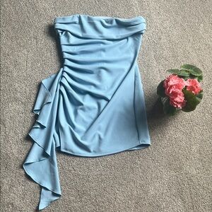 Lucy in the Sky Strapless Blue Dress